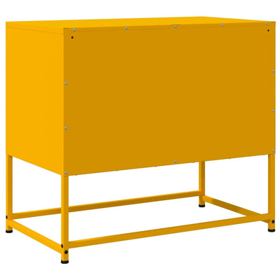 TV-taso sinapinkeltainen 68,5x39x60,5 cm teräs