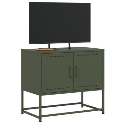 TV-taso oliivinvihreä 68,5x39x60,5 cm teräs