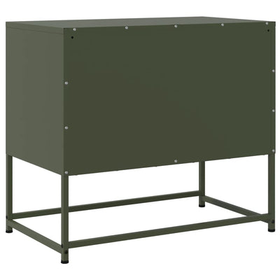 TV-taso oliivinvihreä 68,5x39x60,5 cm teräs