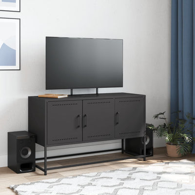 TV-taso musta 100,5x39x60,5 cm teräs
