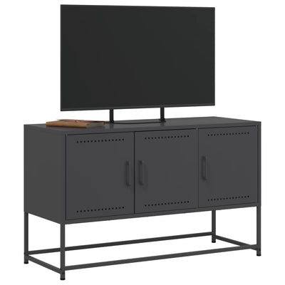 TV-taso musta 100,5x39x60,5 cm teräs