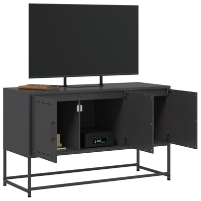 TV-taso musta 100,5x39x60,5 cm teräs