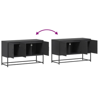 TV-taso musta 100,5x39x60,5 cm teräs