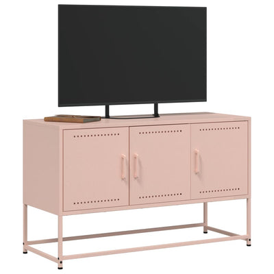 TV-taso pinkki 100,5x39x60,5 cm teräs