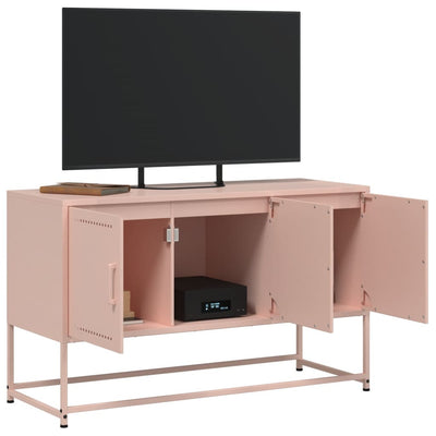 TV-taso pinkki 100,5x39x60,5 cm teräs