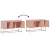TV-taso pinkki 100,5x39x60,5 cm teräs