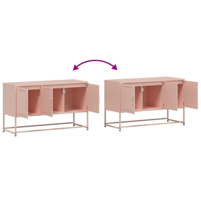 TV-taso pinkki 100,5x39x60,5 cm teräs