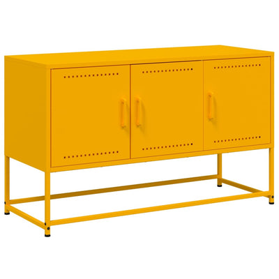TV-taso sinapinkeltainen 100,5x39x60,5 cm teräs