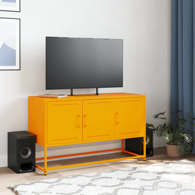 TV-taso sinapinkeltainen 100,5x39x60,5 cm teräs