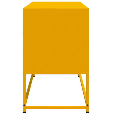 TV-taso sinapinkeltainen 100,5x39x60,5 cm teräs