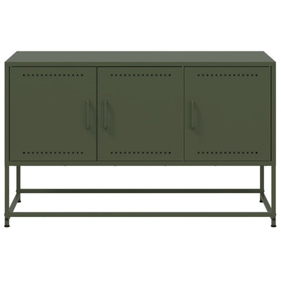 TV-taso oliivinvihreä 100,5x39x60,5 cm teräs