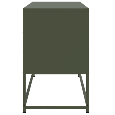 TV-taso oliivinvihreä 100,5x39x60,5 cm teräs