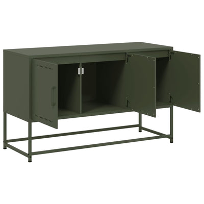 TV-taso oliivinvihreä 100,5x39x60,5 cm teräs