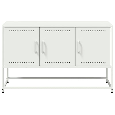 TV-taso valkoinen 100,5x39x60,5 cm teräs