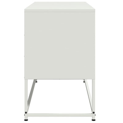 TV-taso valkoinen 100,5x39x60,5 cm teräs