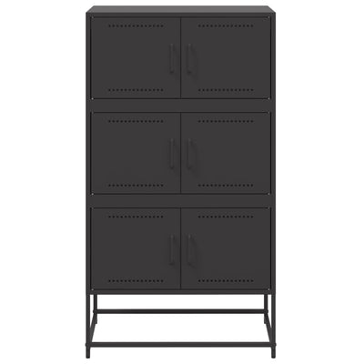 Senkki musta 68,5x38,5x123,5 cm teräs