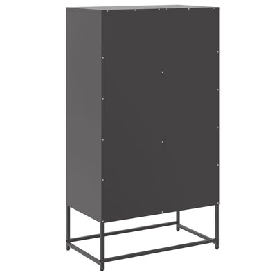 Kaappi musta 68,5x38,5x123,5 cm teräs