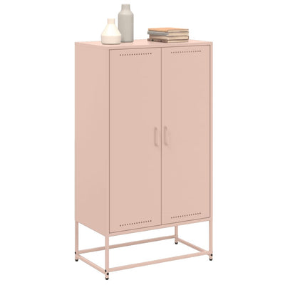 Kaappi pinkki 68,5x38,5x123,5 cm teräs