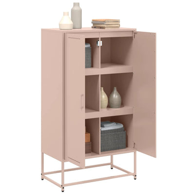 Kaappi pinkki 68,5x38,5x123,5 cm teräs