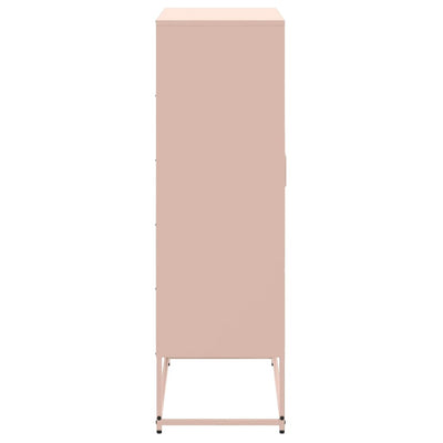Kaappi pinkki 68,5x38,5x123,5 cm teräs