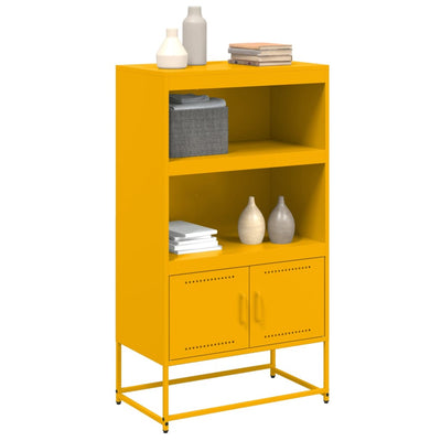 Kaappi sinapinkeltainen 68,5x38,5x123,5 cm teräs