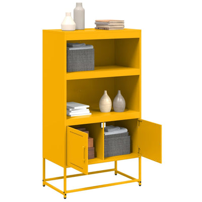 Kaappi sinapinkeltainen 68,5x38,5x123,5 cm teräs