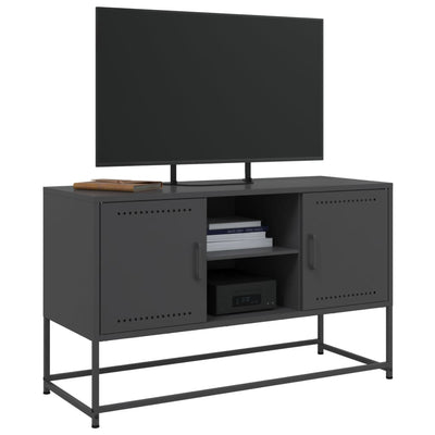 TV-taso musta 100,5x39x60,5 cm teräs