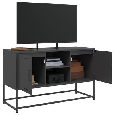 TV-taso musta 100,5x39x60,5 cm teräs