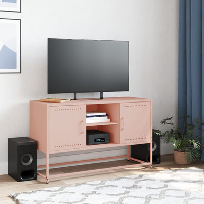 TV-taso pinkki 100,5x39x60,5 cm teräs