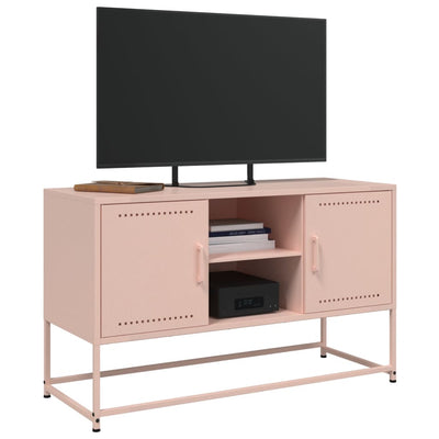 TV-taso pinkki 100,5x39x60,5 cm teräs