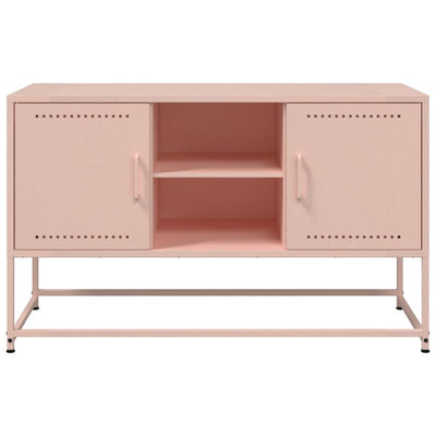 TV-taso pinkki 100,5x39x60,5 cm teräs