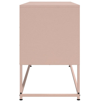 TV-taso pinkki 100,5x39x60,5 cm teräs