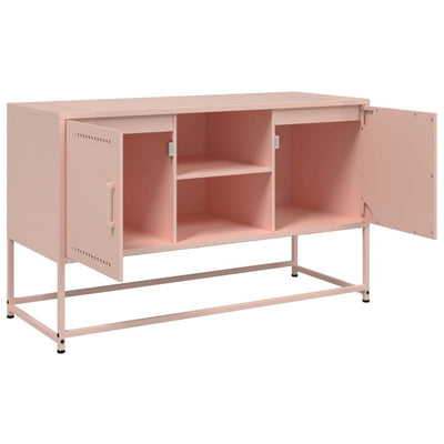 TV-taso pinkki 100,5x39x60,5 cm teräs