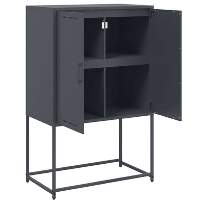 TV-taso musta 68x39x60,5 cm teräs