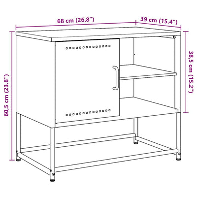 Pinkki tv-taso Comeluta 68x39x60,5cm (teräs)