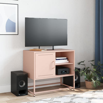 TV-taso pinkki 68x39x60,5 cm teräs