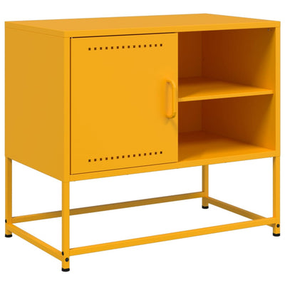 TV-taso sinapinkeltainen 68x39x60,5 cm teräs