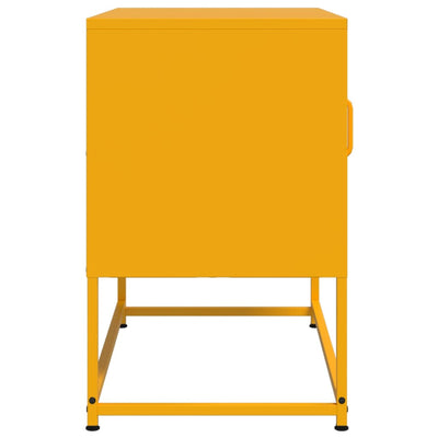 TV-taso sinapinkeltainen 68x39x60,5 cm teräs