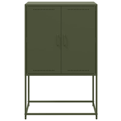 TV-taso oliivinvihreä 68x39x60,5 cm teräs