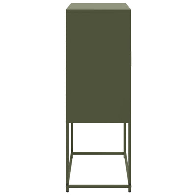 TV-taso oliivinvihreä 68x39x60,5 cm teräs