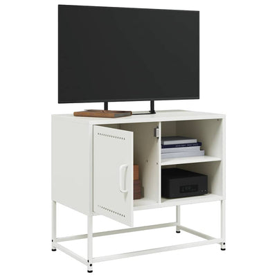 Valkoinen tv-taso Comeluta 68x39x60,5cm (teräs)