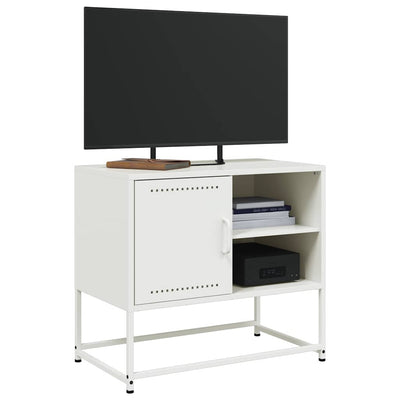 Valkoinen tv-taso Comeluta 68x39x60,5cm (teräs)