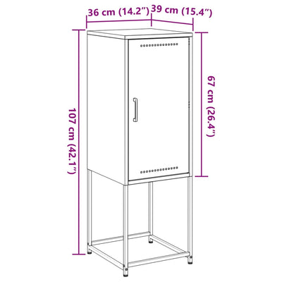 Pinkki kaappi Johannes 36x39x107cm (teräs)