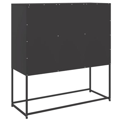 Kaappi musta 100,5x39x107 cm teräs