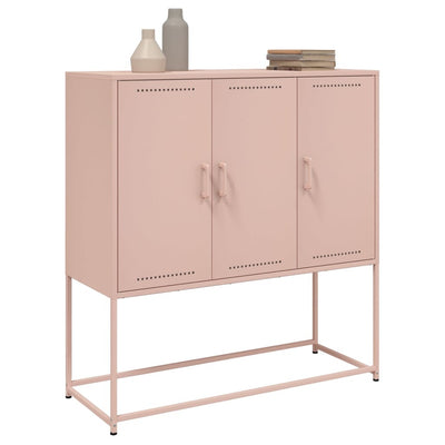 Kaappi pinkki 100,5x39x107 cm teräs