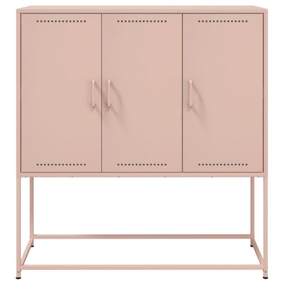 Kaappi pinkki 100,5x39x107 cm teräs