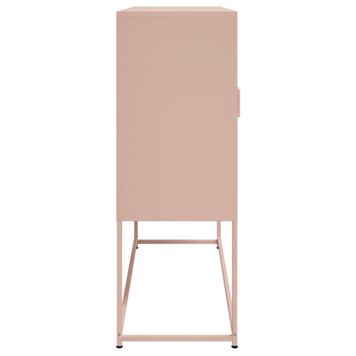 Kaappi pinkki 100,5x39x107 cm teräs