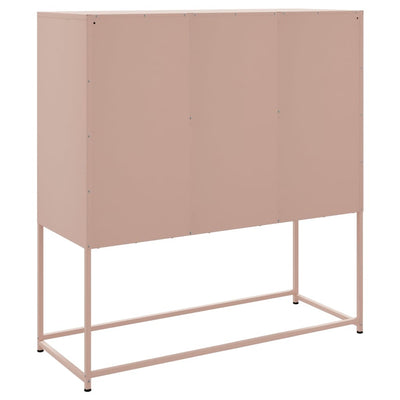 Kaappi pinkki 100,5x39x107 cm teräs