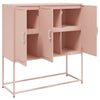 Kaappi pinkki 100,5x39x107 cm teräs
