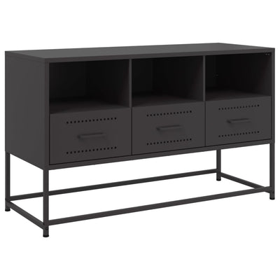 TV-taso musta 100,5x39x60,5 cm teräs